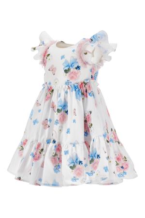 white cotton dress MONNALISA KIDS | 31G90476560099
